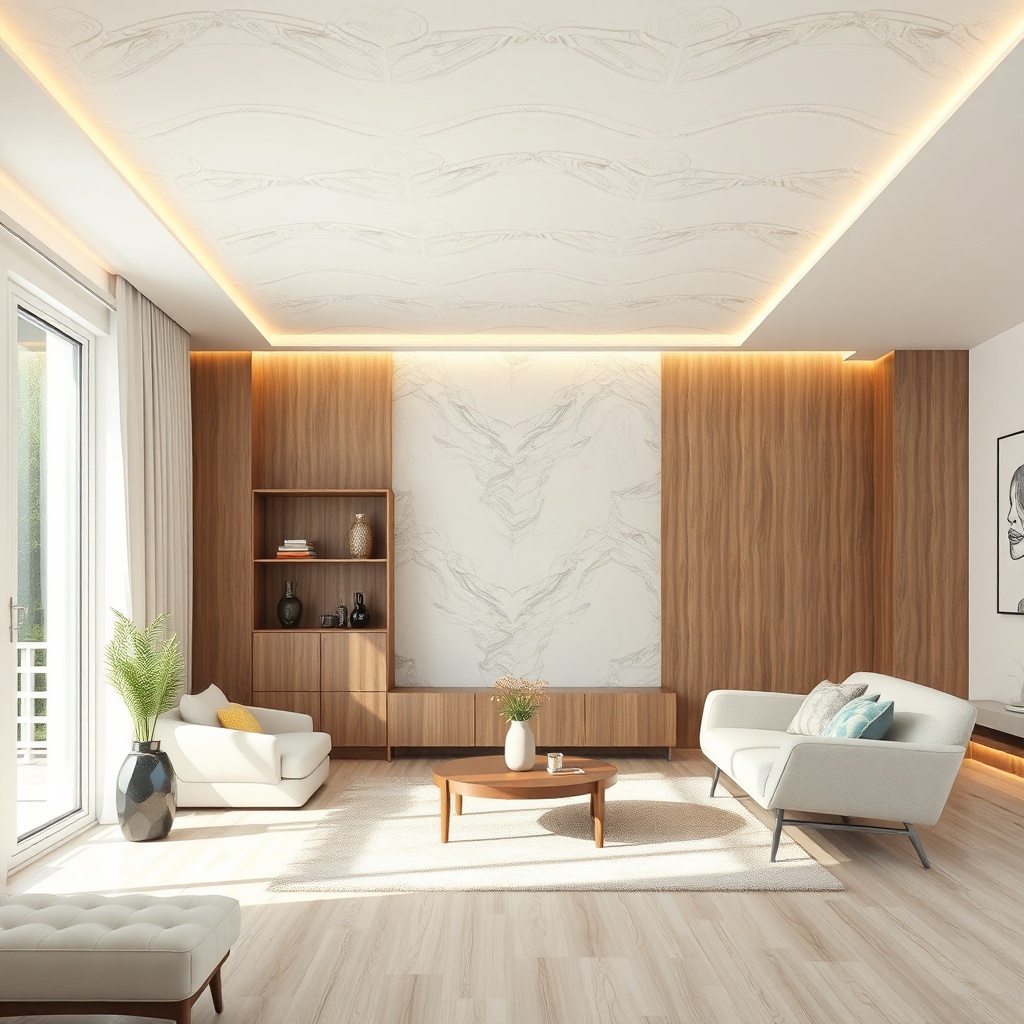 Fotorealistik bir Knauf akustik panel cephe kurulumu