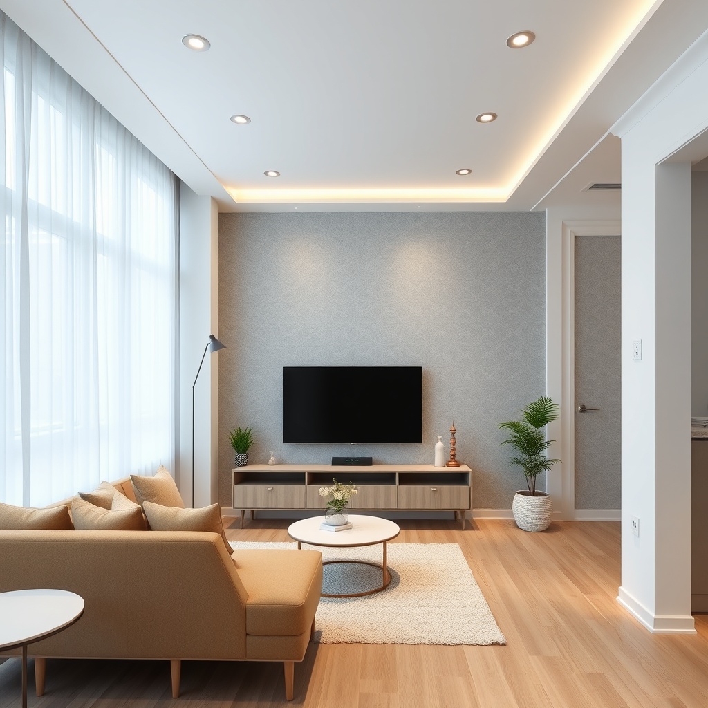 Modern bir ofis binasının tavanında Knauf Akustik Panel uygulaması